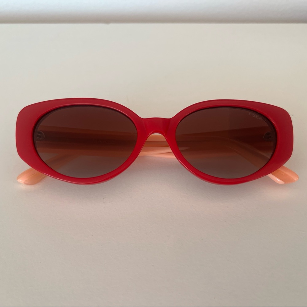 NWOT Anthropologie I-SEA Marley Polarized Sunglasses in Red